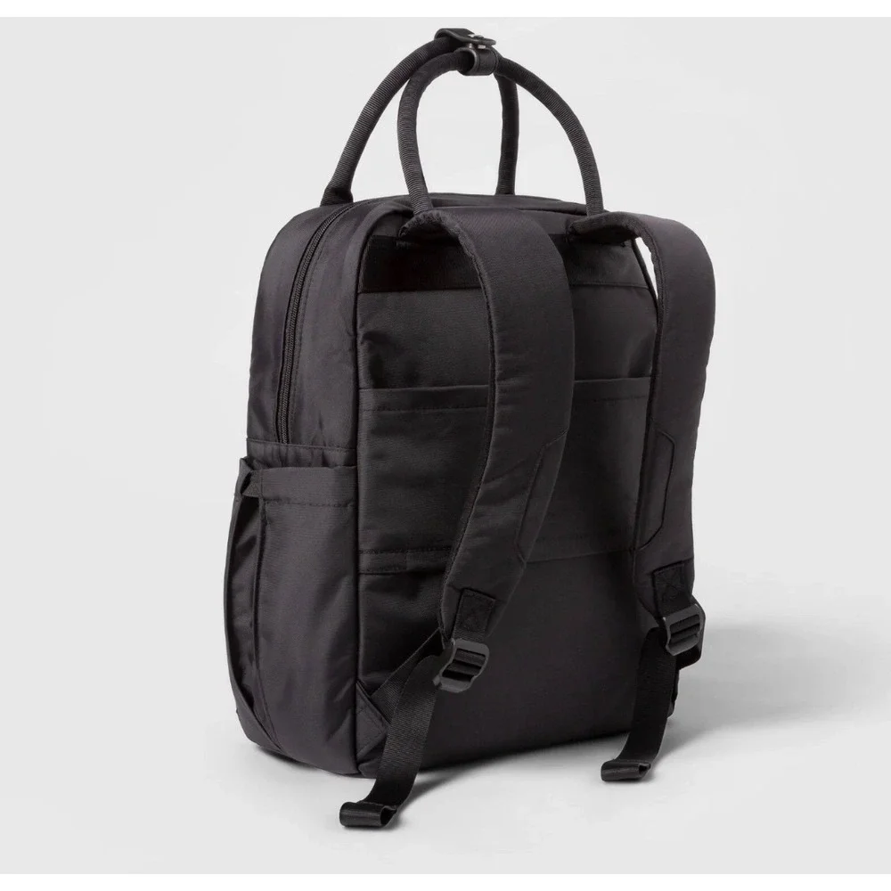 Open Story Commuter Backpack‎ Black Padded Laptop Pocket School Work Travel